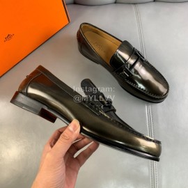 Hermes Fashion Cowhide Casual Scandals Black For Men 