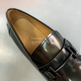 Hermes Fashion Cowhide Casual Scandals Black For Men 