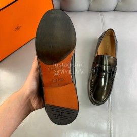 Hermes Fashion Cowhide Casual Scandals Black For Men 