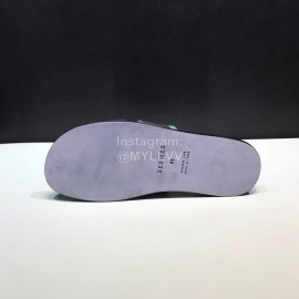 Hermes Fashion Cowhide Casual Slippers For Men Green
