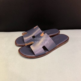 Hermes New Leather Casual Slippers For Men 