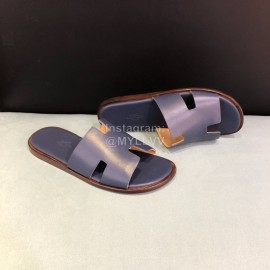 Hermes New Leather Casual Slippers For Men 