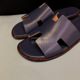 Hermes New Leather Casual Slippers For Men 