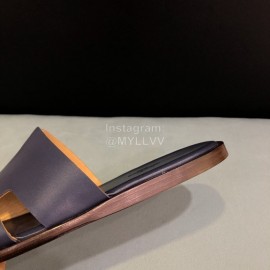 Hermes New Leather Casual Slippers For Men 