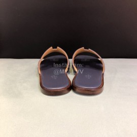 Hermes New Leather Casual Slippers For Men 