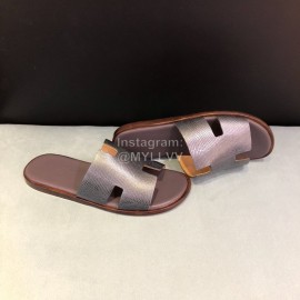 Hermes Fashion Calf Leather Casual Slippers For Men 