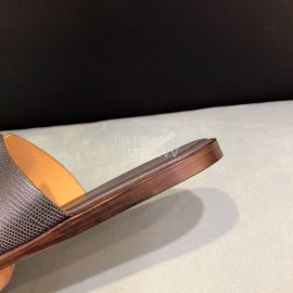 Hermes Fashion Calf Leather Casual Slippers For Men 