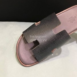 Hermes Fashion Calf Leather Casual Slippers For Men 