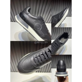 Hermes Cowhide Casual Drive Sneakers For Men Black