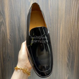 Hermes Black Cowhide Casual Loafers For Men 
