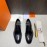 Hermes Black Calf Leather Lace Up Business Shoes For Men