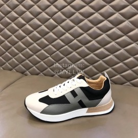 Hermes Color Matching Cowhide Sneakers For Men 