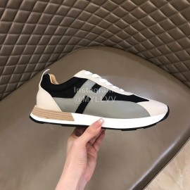 Hermes Color Matching Cowhide Sneakers For Men 