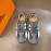 Hermes Color Matching Cowhide Sneakers For Men Gray