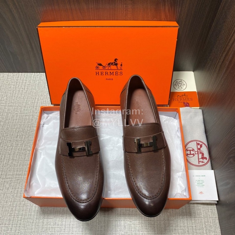 Hermes Cowhide Casual Loafers For Men 