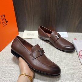 Hermes Cowhide Casual Loafers For Men 