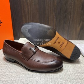 Hermes Cowhide Casual Loafers For Men 