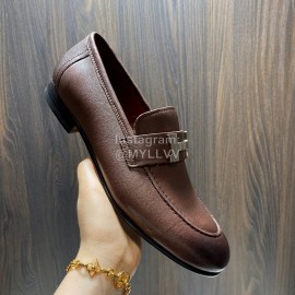 Hermes Cowhide Casual Loafers For Men 