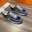 Hermes New Calf Leather Casual Sneakers For Men Blue