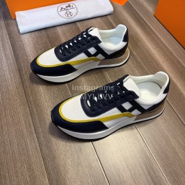 Hermes New Calf Leather Casual Sneakers For Men 