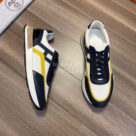 Hermes New Calf Leather Casual Sneakers For Men 