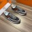 Hermes New Calf Leather Casual Sneakers Gray For Men 