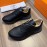 Hermes New Calf Leather Casual Sneakers For Men Black
