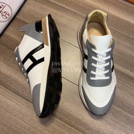 Hermes Fashion Calf Leather Casual Sneakers For Men 