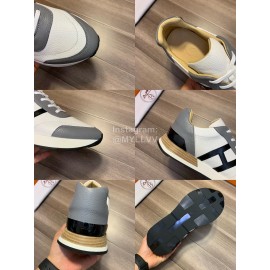 Hermes Fashion Calf Leather Casual Sneakers For Men 
