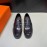 Hermes Calfskin Casual Loafers For Men Black