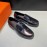 Hermes Calfskin Casual Loafers For Men Black