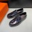 Hermes Calfskin Casual Loafers For Men Black