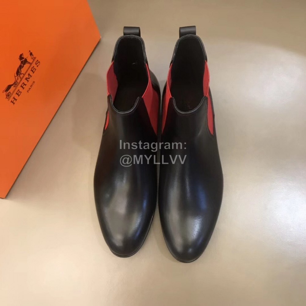 Hermes Cowhide Chelsea Boots For Men