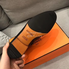 Hermes Cowhide Chelsea Short Boots For Men Black