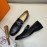 Hermes Cowhide Ostrich Pattern Loafers For Men Black