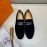 Hermes Cowhide Suede Loafers For Men Black