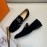 Hermes Cowhide Suede Loafers For Men Black