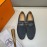 Hermes Cowhide Suede Loafers For Men Gray