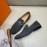Hermes Cowhide Suede Loafers For Men Gray