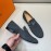 Hermes Cowhide Suede Loafers For Men Gray