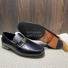 Hermes New Cowhide Casual Loafers For Men Black