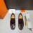Hermes New Cowhide Casual Loafers For Men Brown