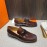 Hermes New Cowhide Casual Loafers For Men Brown