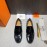 Hermes New Cowhide Casual Loafers Black For Men 