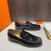 Hermes New Cowhide Casual Loafers Black For Men 