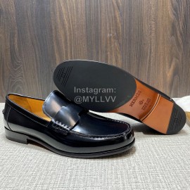 Hermes New Cowhide Casual Loafers Black For Men 