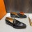 Hermes Belt Buckle Shape Leather Loafers For Men