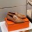 Hermes Soft Cowhide Casual Loafers For Men Brown