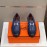 Hermes Soft Cowhide Casual Loafers For Men Blue