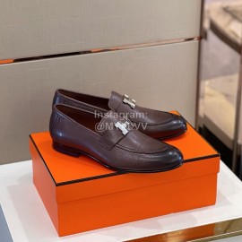 Hermes Soft Cowhide Casual Loafers For Men 